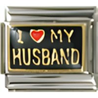 I (heart) My Husband Italian Charm image
