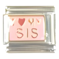 I (heart) My Sis Italian Charm image