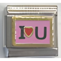 I (heart) U Italian Charm image