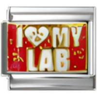 I (heart) my Lab Italian Charm image