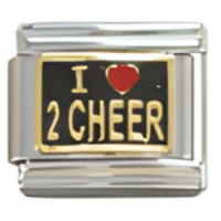 I (heart) to Cheer Italian Charm image