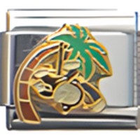 Monkey Swinging from Tree Italian Charm image