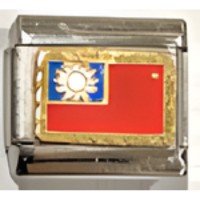 Taiwan Flag Italian Charm image