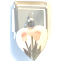 Tulips in Heart Dangle Italian Charm image