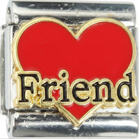 Friend in Heart Italian Charm