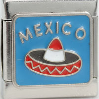 Mexico with Sombrero Italian Charm