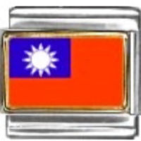 Taiwan Flag Italian Charm