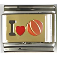 I (heart) Basketball Italian Charm image