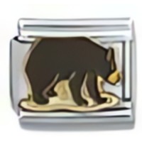 Black Bear Italian Charm image