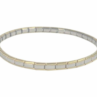 5mm Matte Stainless Steel with Gold Edge Base Bracelet