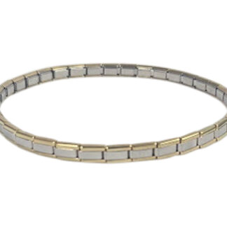 5mm Matte Stainless Steel with Gold Edge Ankle Bracelet