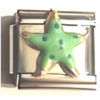 Green Starfish Italian Charm image