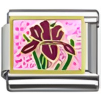 Iris Flower Italian Charm image (1)