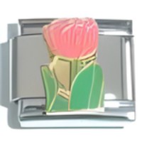 Pink Tulip Italian Charm image