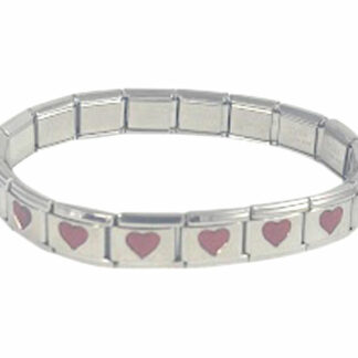 9mm 14 link Red Hearts Base Bracelet