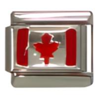 Canadian Flag Sterling Silver Italian Charm image