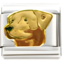 Chocolate Lab Dog Italian Charm image