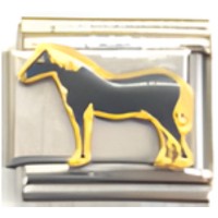 Horse Black Italian Charm image