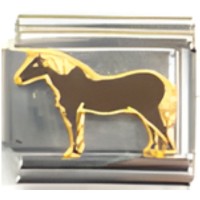 Horse Brown Italian Charm image