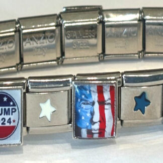 TRUMP Slogan Italian Charm Bracelet