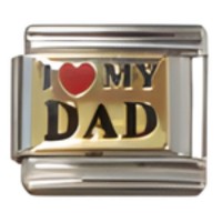 I (heart) My Dad Italian Charm image
