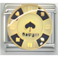 Poker Chip Bad Girl with Sparkly Spade Italian Charm image