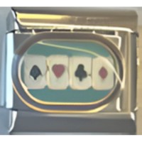 Cards Suits Oval Italian Charm image