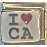 I ( Heart) California Italian Charm image