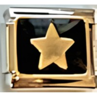 Star on Black Italian Charm image