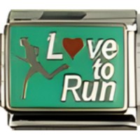 (heart) to Run Italian Charm image
