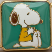 Snoopy Sitting Italian Charm