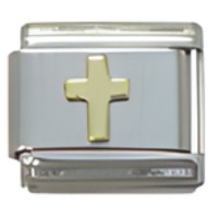 Gold Cross Italian Charm image