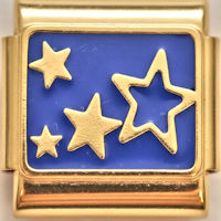 Stars on Blue Italian Charm