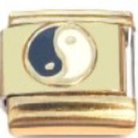 Ying Yang Gold Italian Charm