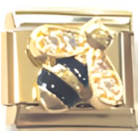 CZ Bee Gold Italian Charm image