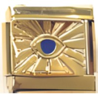 Evil Eye on Gold Italian Charm image