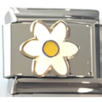 Flower White Daisy Italian Charm image
