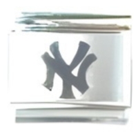 NY Yankees Laser Italian Charm
