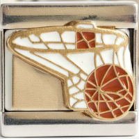 Basketball Hoop Italian Charm