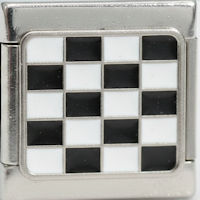Checkered Flag Italian Charm
