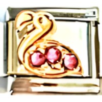 CZ Flamingo Italian Charm image