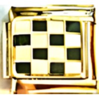 Checkered Racing Flag on Gold Italian Charm image