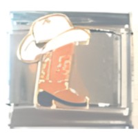 Cowboy Boot and Hat Italian Charm image