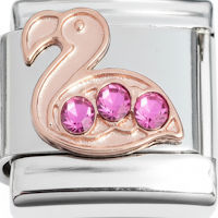 CZ Flamingo Italian Charm