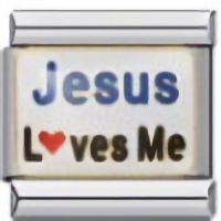 Jesus Loves Me Italian Charm