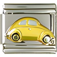 Yellow Car Italian Charm image