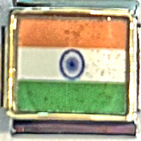 India Flag Italian Charm