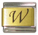 Custom Gold Center Letter Laser Italian Charm