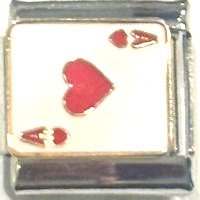 Ace of Hearts Italian Charm