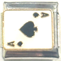 Ace of Spades Italian Charm